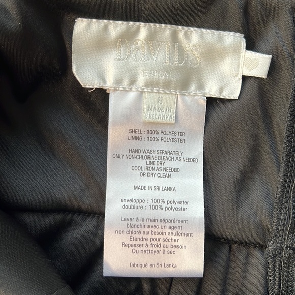 David’s bridal, black chiffon sleeveless dress, size 8 - Picture 7 of 9